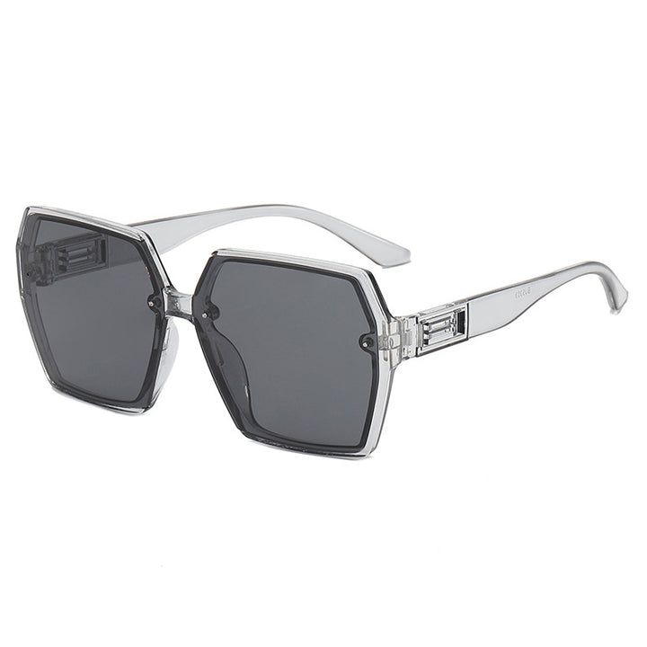 Women's Geometric Oversized Sunglasses with Modern Frame Bowlift
