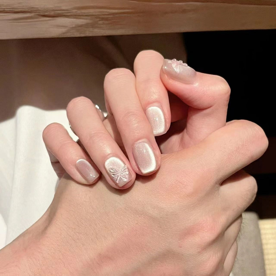 Artistic Stiletto Press-On Nail Set with Unique Design Elements Bowlift