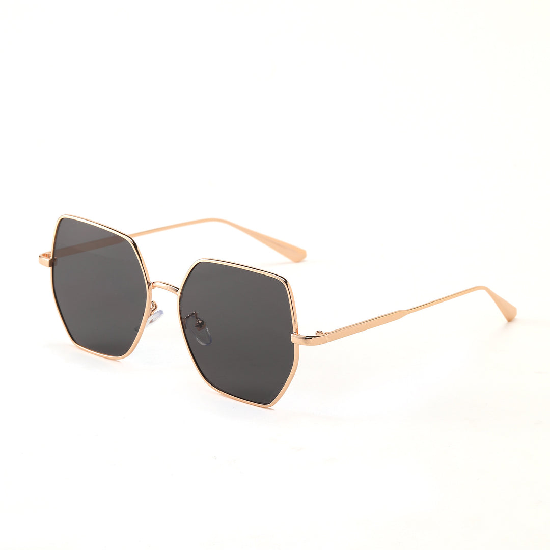 Women fashionable hexagonal sunglasses with UV protection Bowlift