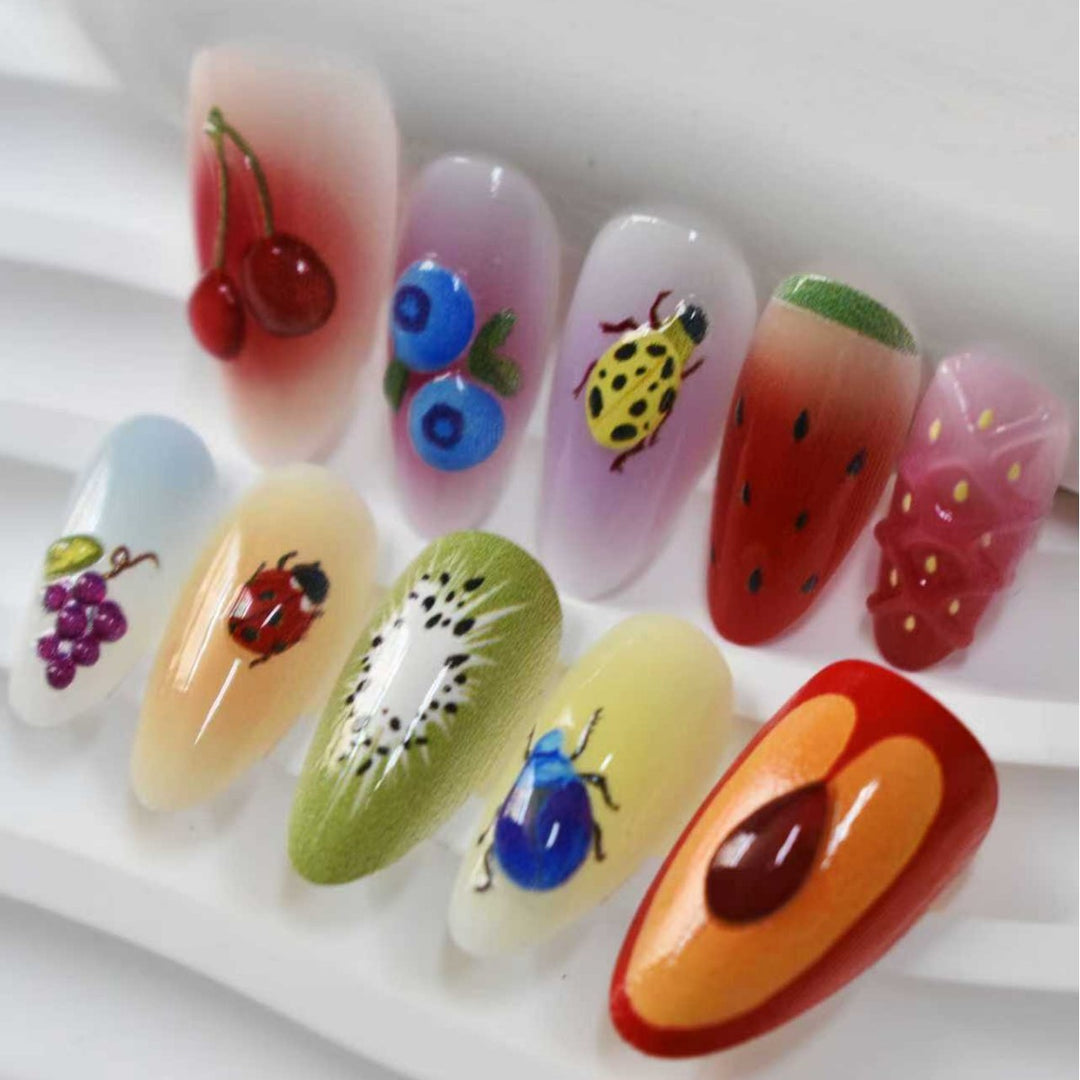 Artistic 3D Fruit Nail Design Bowlift