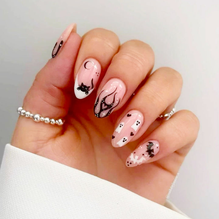 Themed Halloween Press-On Nails Bowlift