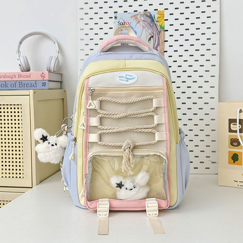 Multi-Functional Cartoon-Themed Backpack with Cute Accessories