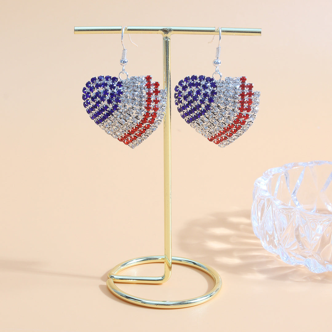 Ladies' sparkling star earrings with crystal accents and hook closure Bowlift