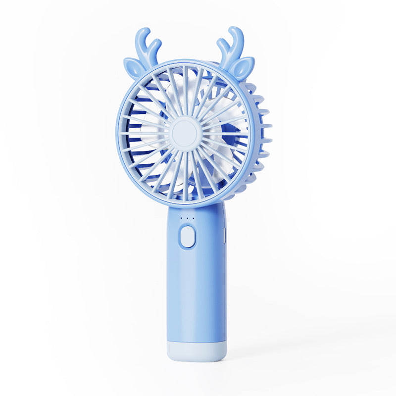 Women's Portable Cat Ears Handheld Fan Bowlift