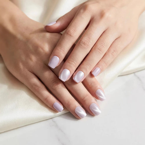 Elegant Glossy Press-On Nail Set Bowlift