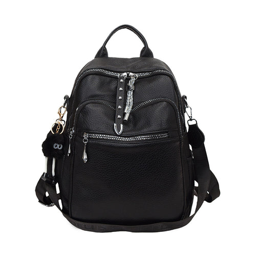 Stylish Multi-Functional Leather Backpack