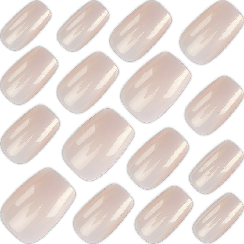 Elegant Natural Finish Press-On Nail Set Bowlift