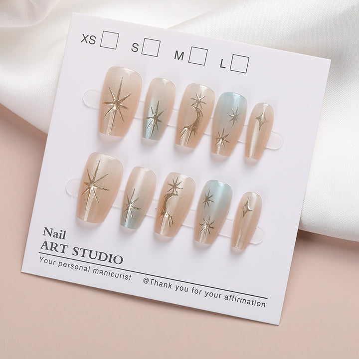 Artistic Press-On Nail Design Bowlift