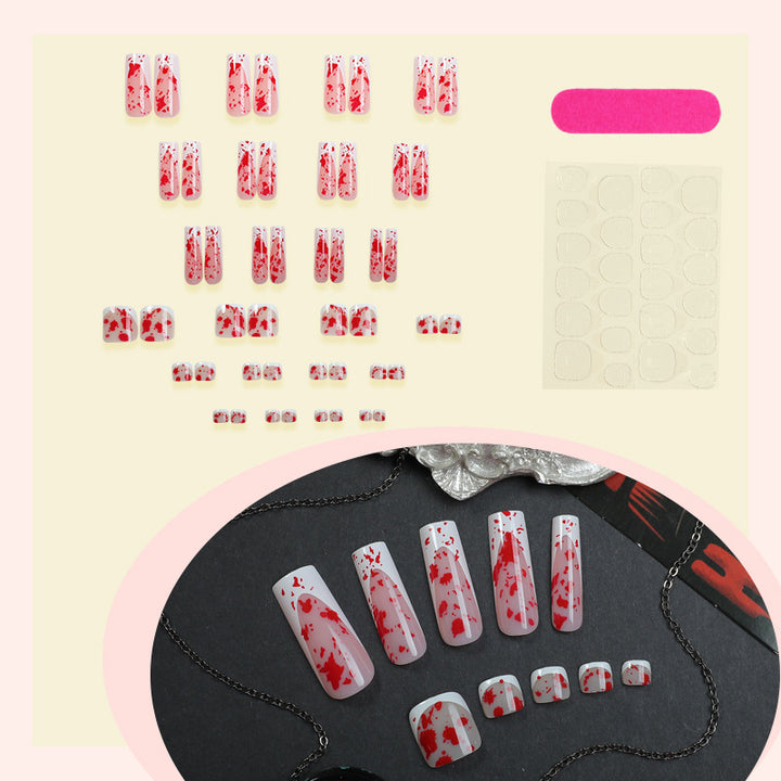 Acrylic nail set with creative speckles and elegant shape Bowlift
