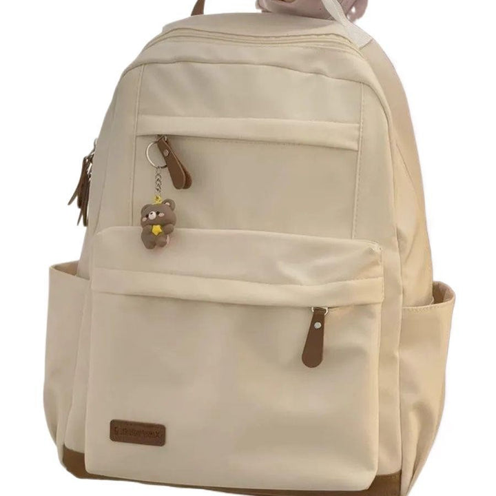 Fashionable leisure backpack with cute bear charm Bowlift
