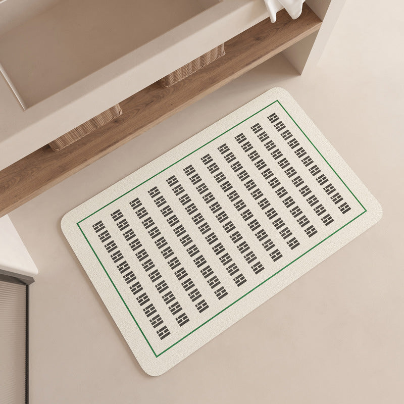 Modern Geometric Patterned Bath Mat Bowlift