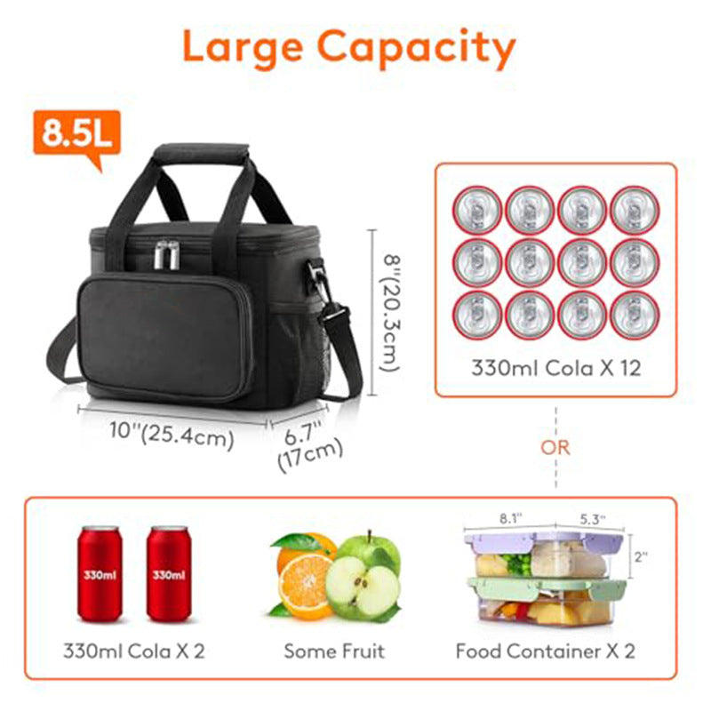 Insulated cooler bag with practical front pocket Bowlift
