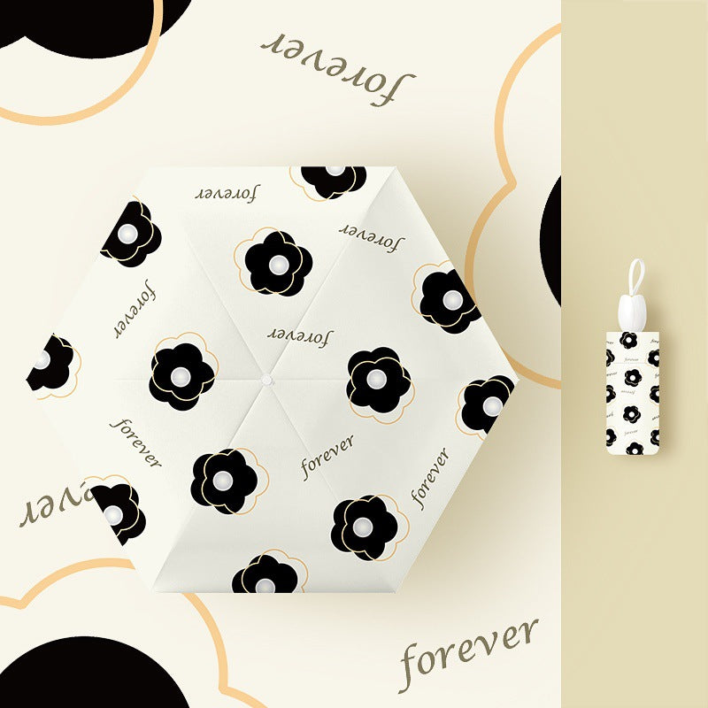 Ladies' kid-friendly folding umbrella with fun rabbit design Bowlift