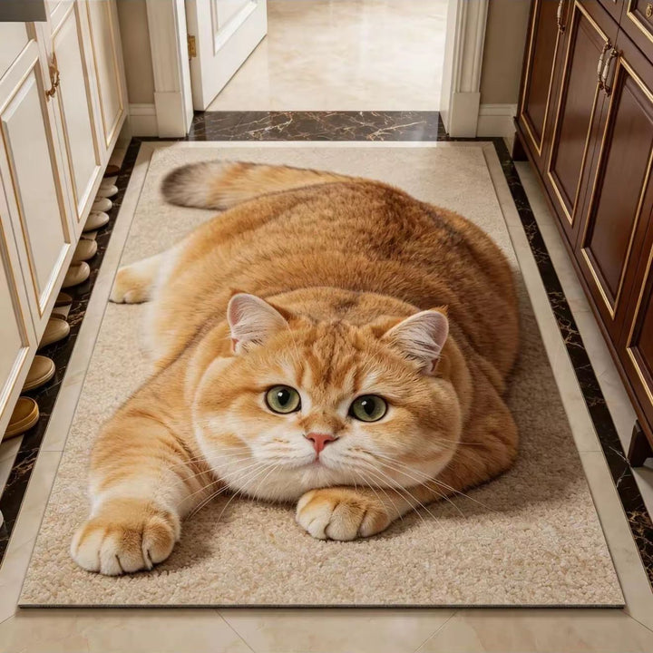 Cat-Themed Plush Area Mat