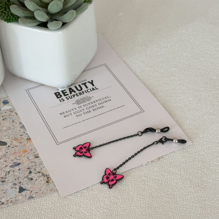 Butterfly-Themed Eyewear Chain Holder Bowlift