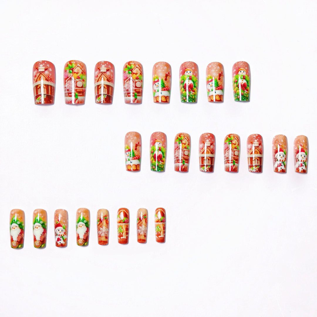 Festive 3D Holiday-Themed Nail Art Bowlift