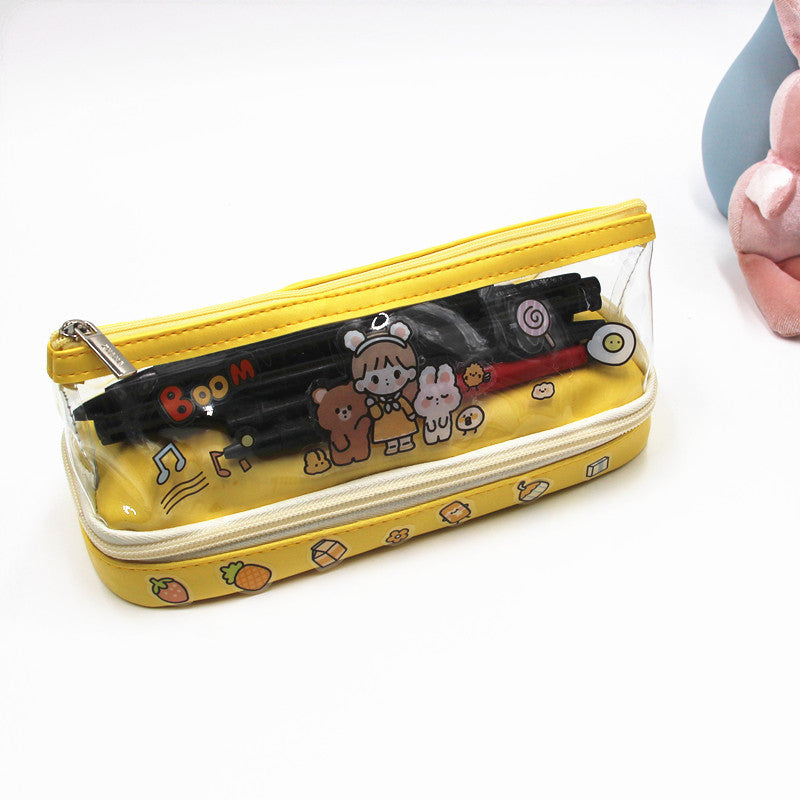 Fun Cartoon-Themed Zippered Pencil Case Bowlift