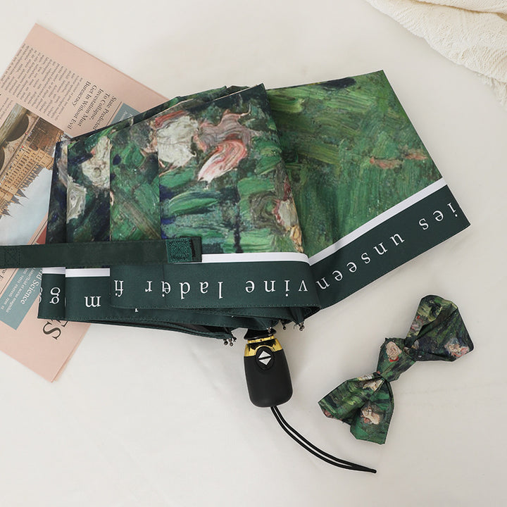 Women's elegant folding umbrella with artistic design Bowlift