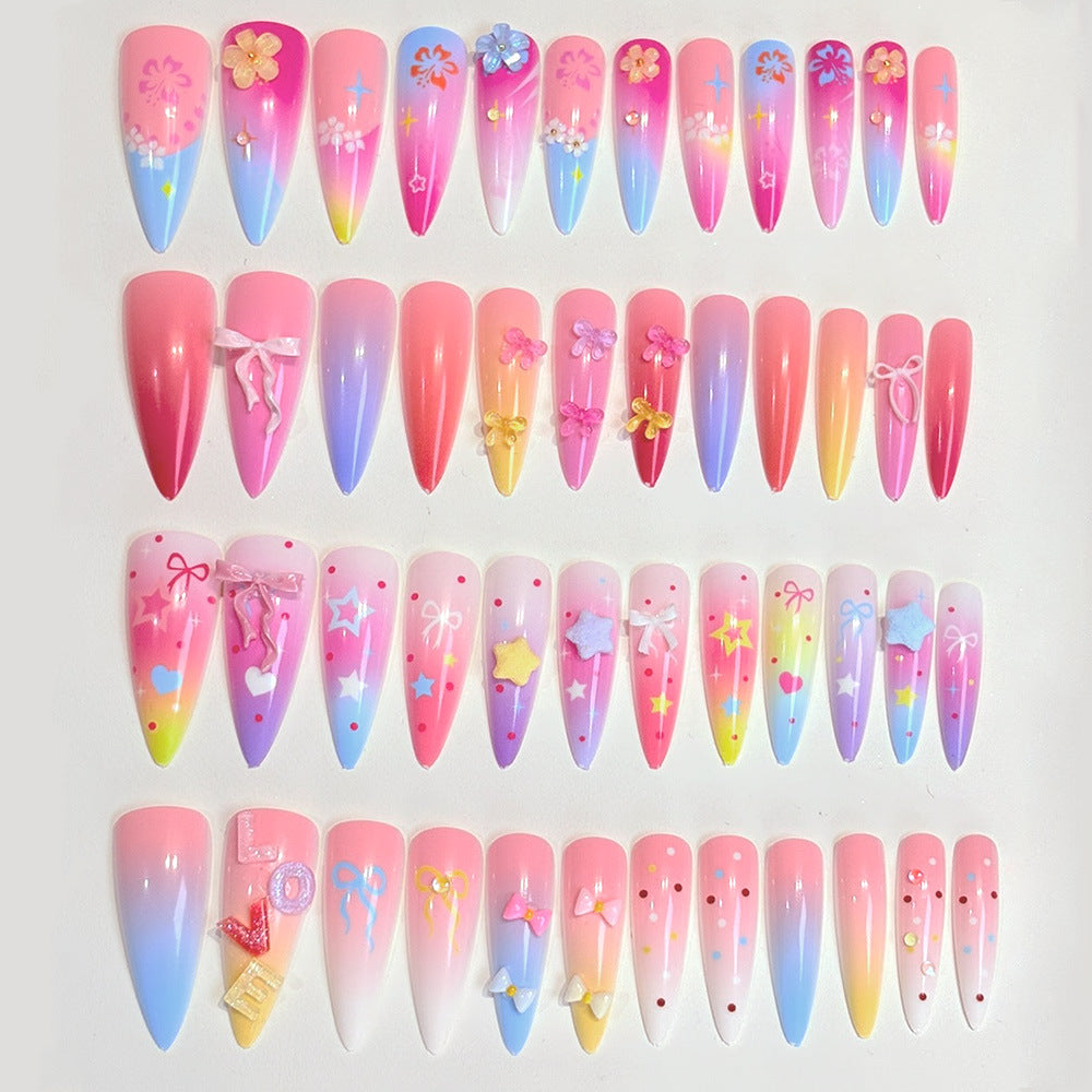 Artistic Themed Press-On Nail Set Bowlift