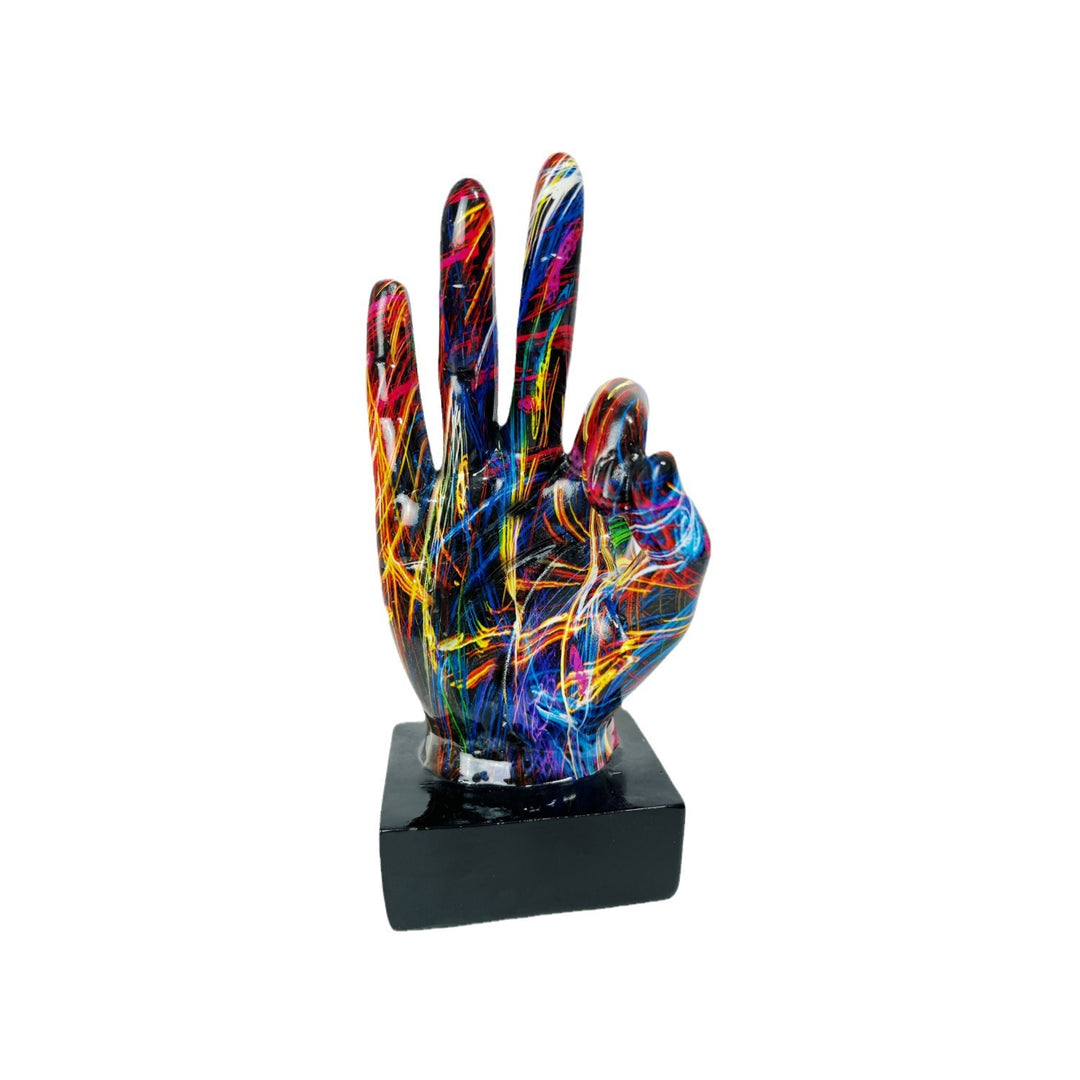 Stylish hand sculptures with colorful design Bowlift