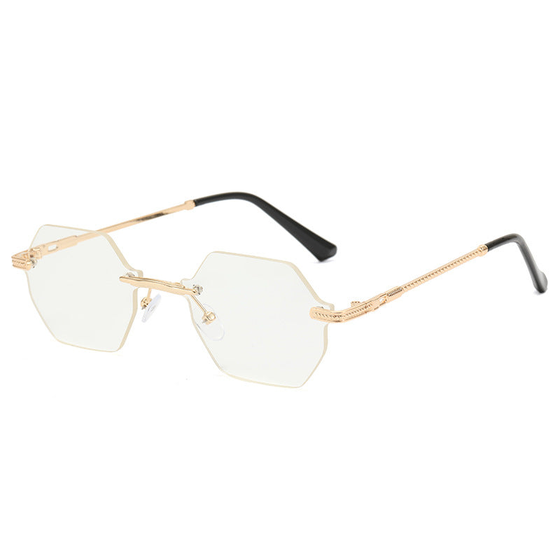 Women's hexagonal designer sunglasses with high-quality metal frame Bowlift
