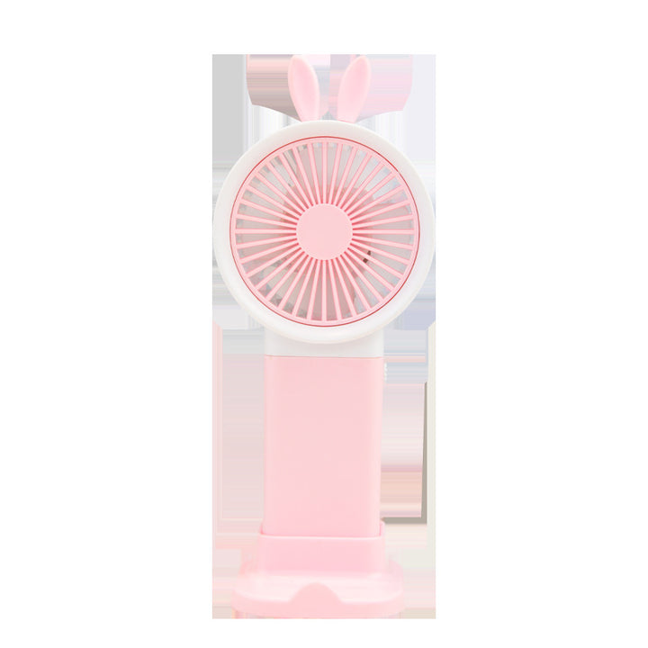 Unisex Cute Bunny-Themed Rechargeable Handheld Fan Bowlift