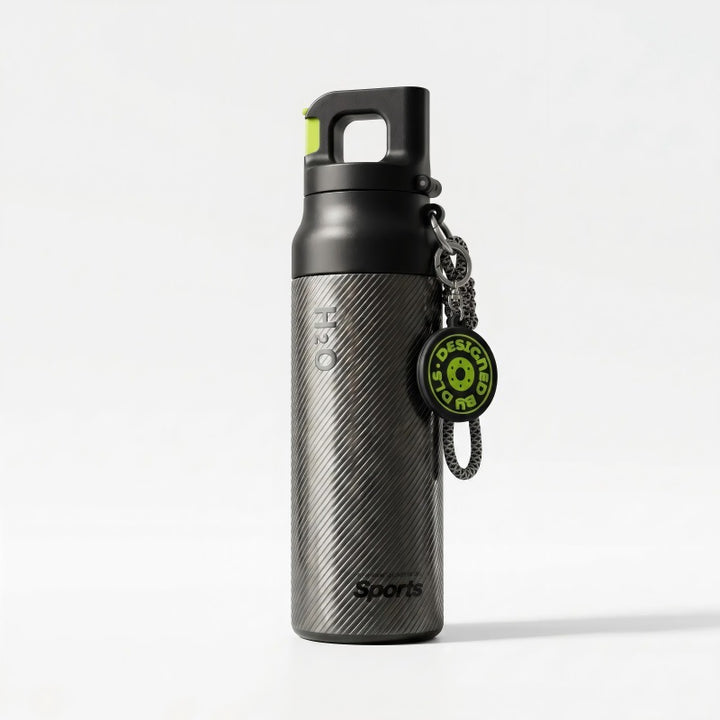 Ladies sporty water bottle with innovative closure Bowlift