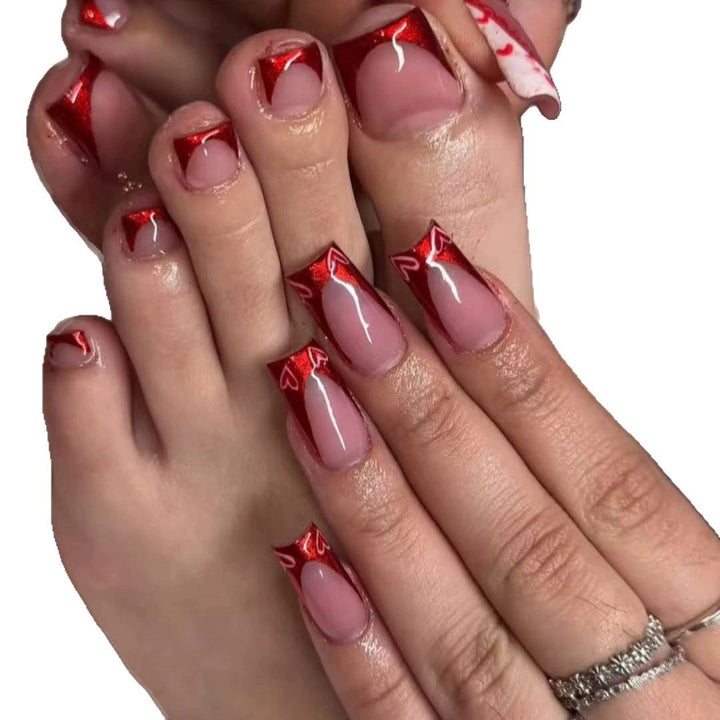 Elegant Double-Tip Press-On Nail Set Bowlift
