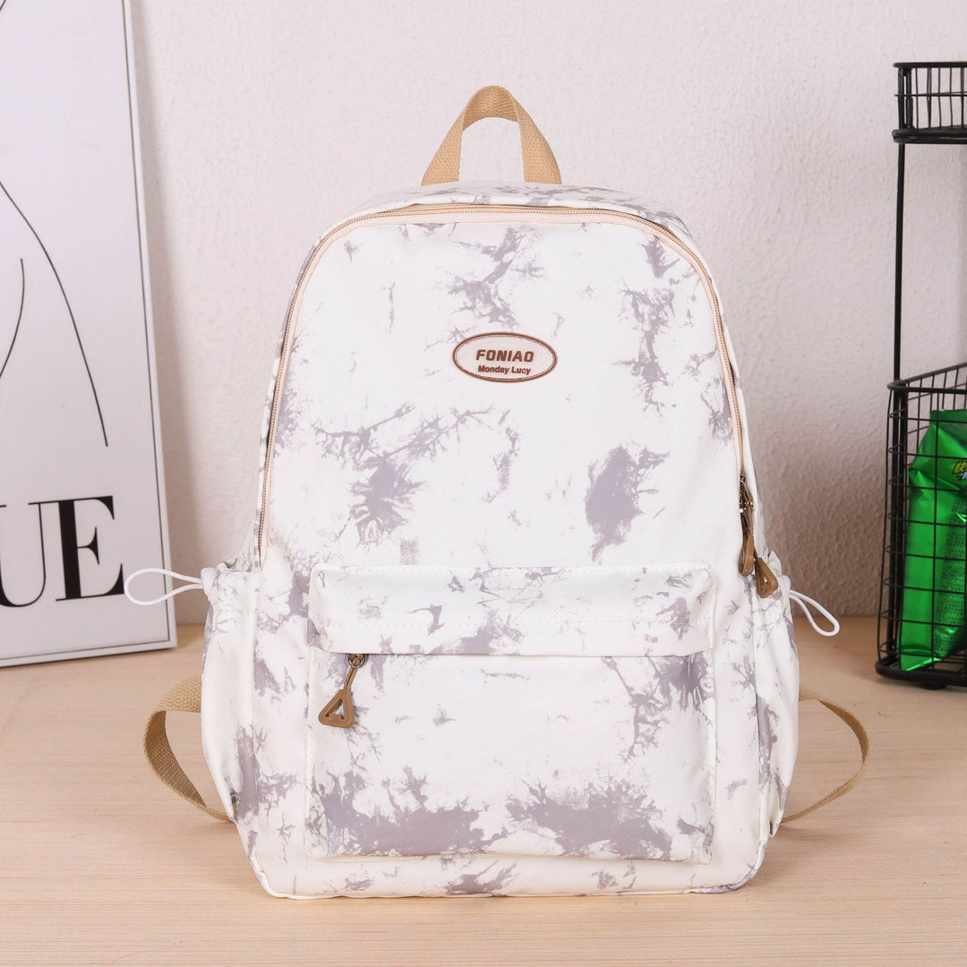 Stylish Marble-Patterned Backpack