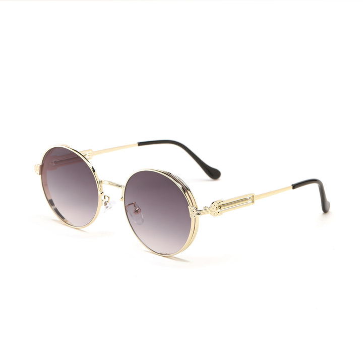 Women's round vintage sunglasses with exclusive metal frame Bowlift
