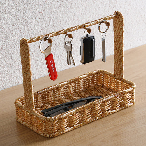 Unisex Versatile Storage Basket with Hooks Bowlift