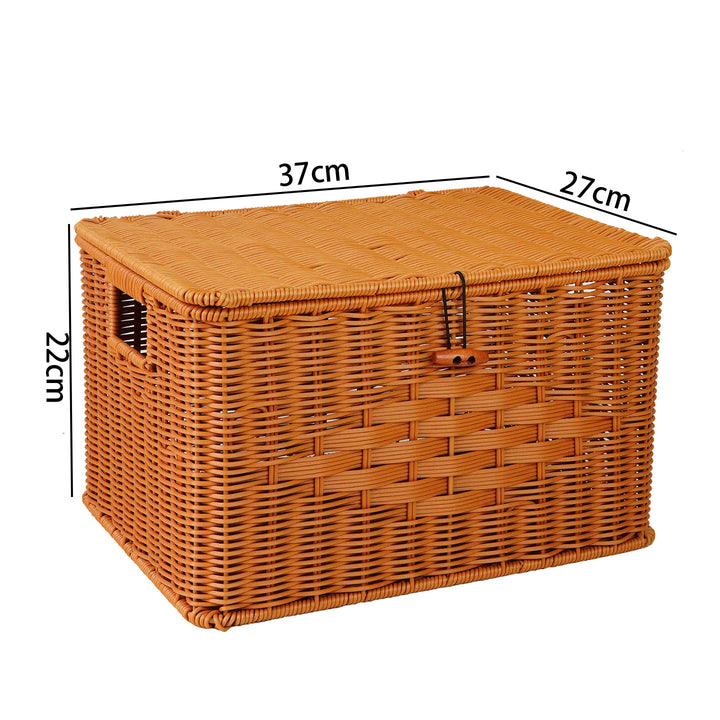 Women rectangular laundry basket made of woven material Bowlift