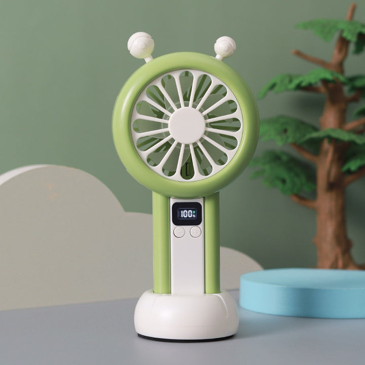 Ladies portable mini fan with LCD display from Bowlift