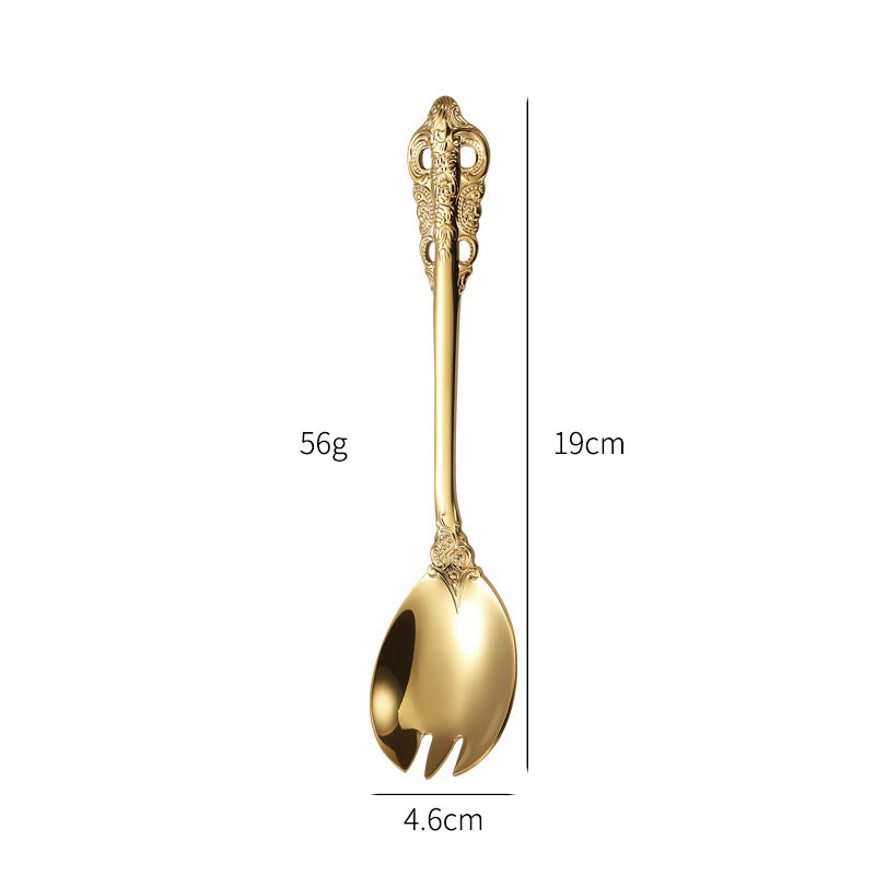 Elegant fish fork with artistic handle design Bowlift