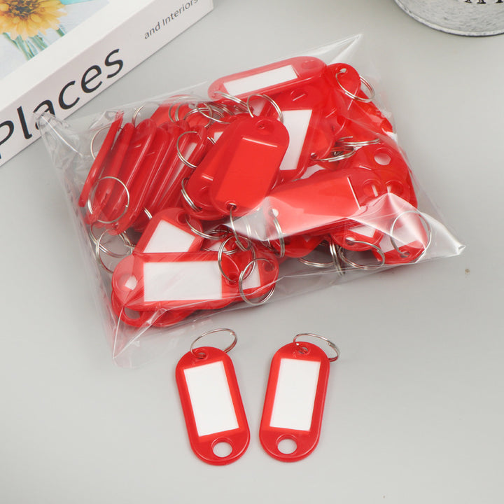 Unisex label tags with key ring and writable field Bowlift
