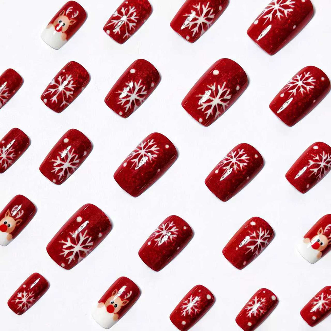 Festive 3D Reindeer Nail Art Bowlift