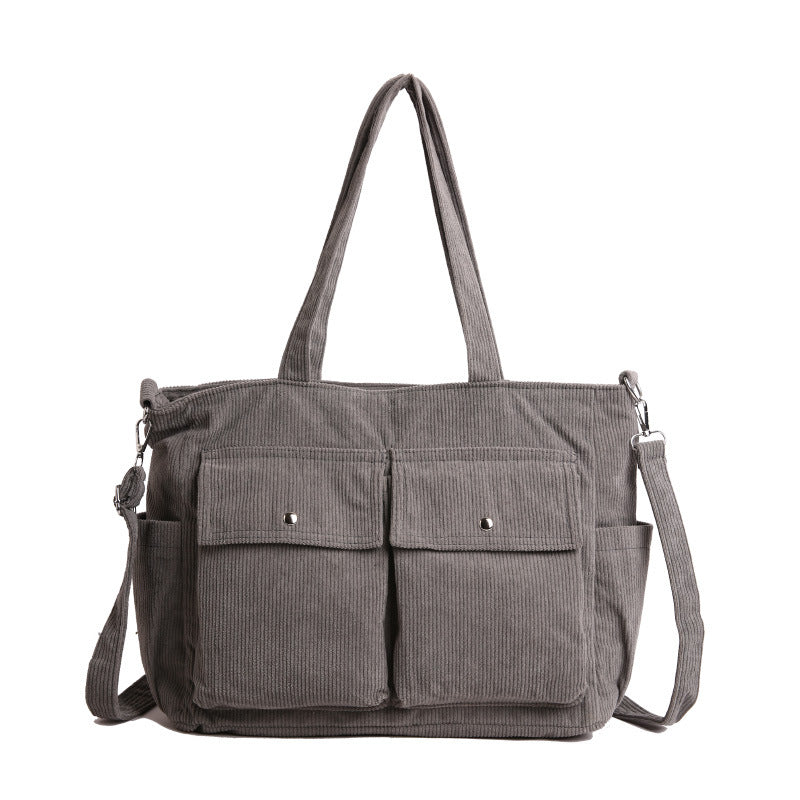 WoSpacious Corduroy Utility Tote Bag Bowlift