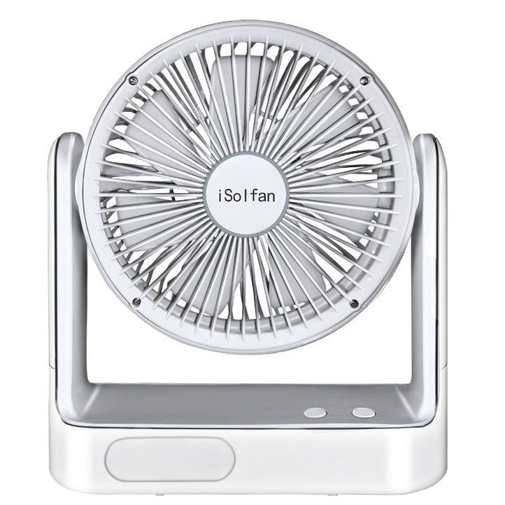Ladies portable solar fan with integrated rechargeable battery Bowlift