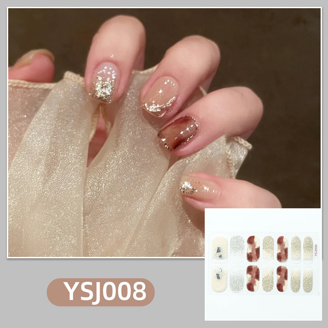 Artistic nail decoration with glitter details Bowlift
