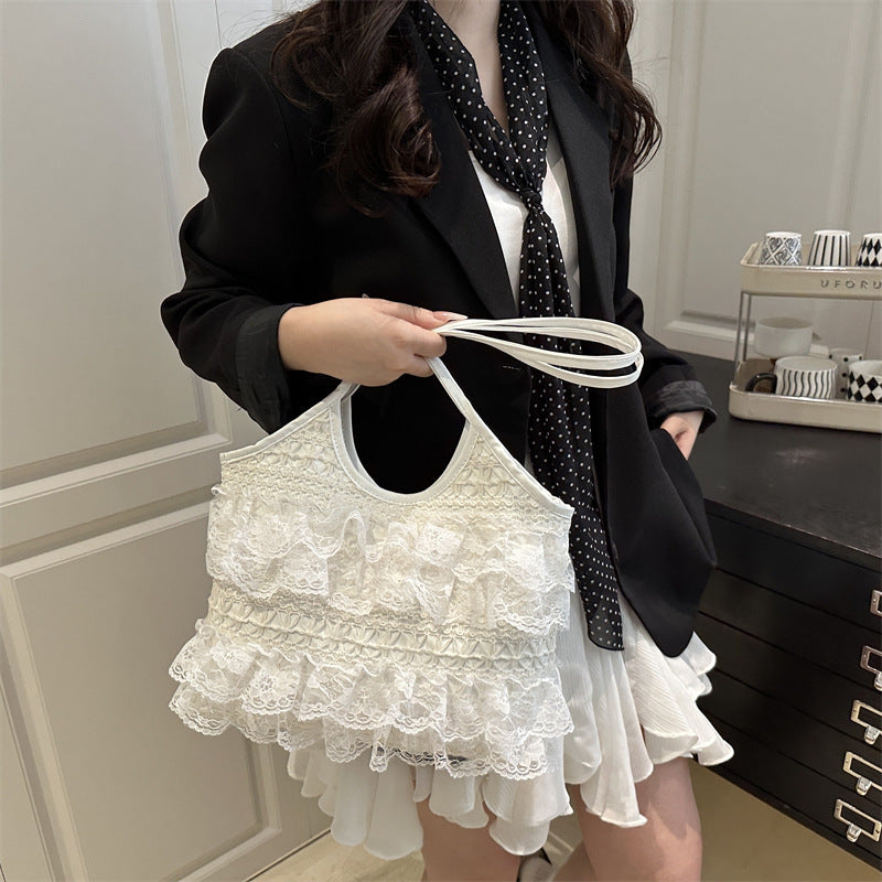 Ruffled Lace Crop Top Bowlift