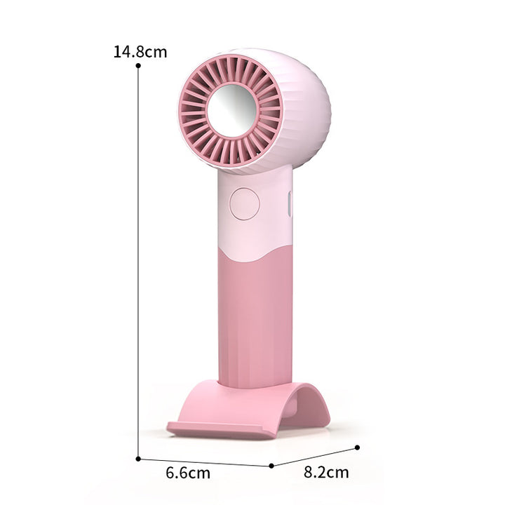 Ladies portable mini hand fan with integrated holder Bowlift