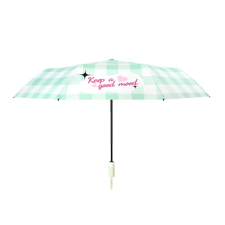 Women's UV Protection Folding Umbrella with Reflective Safety Surface Bowlift