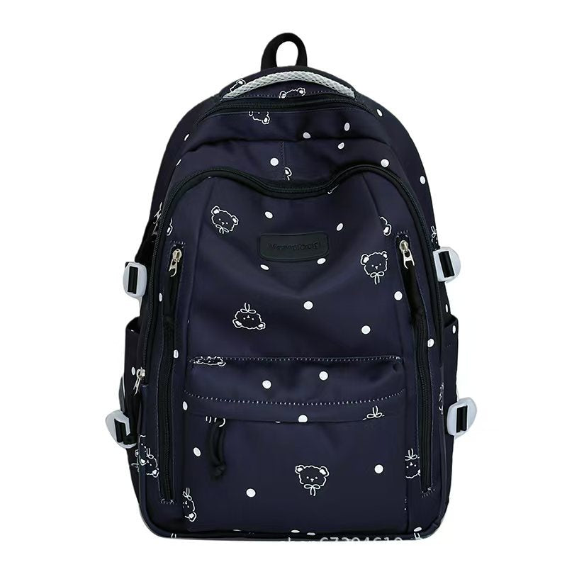Cute Polka Dot Print Backpack Bowlift