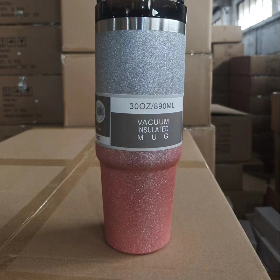 Women's drinking cup with vacuum insulation and practical lid Bowlift