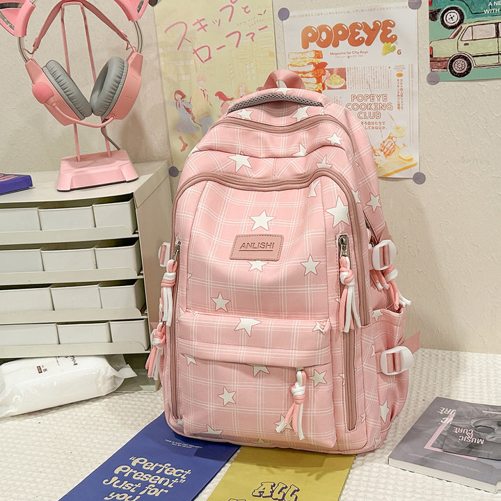 Versatile Star-Patterned Backpack Bowlift