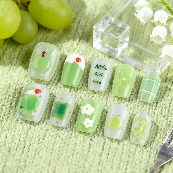 Creative Themed Press-On Nail Art Bowlift