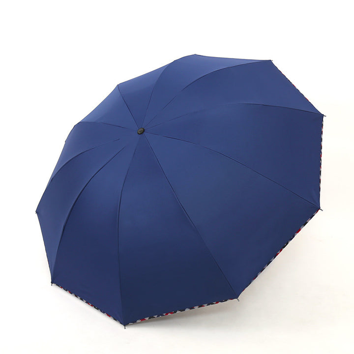 Women Handy Folding Umbrella with Wind Protection System Bowlift