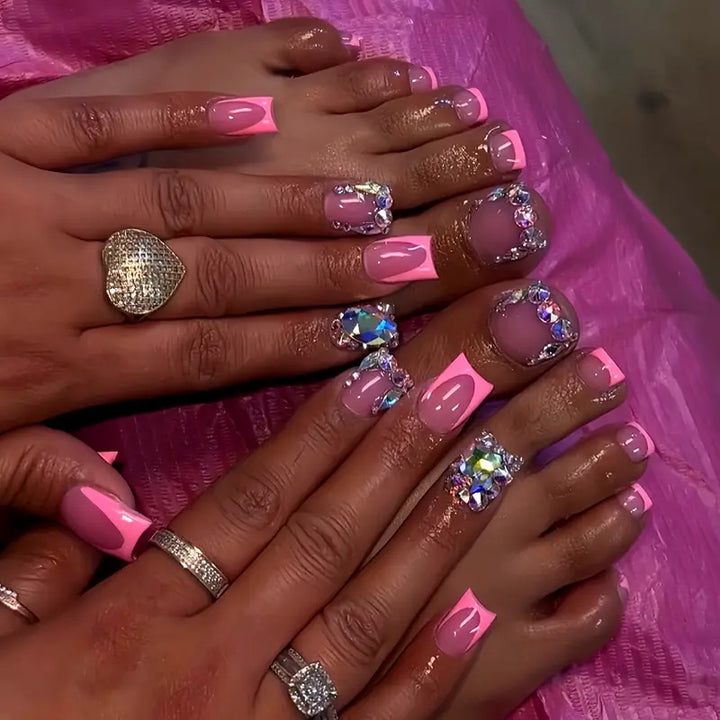 Luxury Rhinestone-Embellished Nail Art Set Bowlift