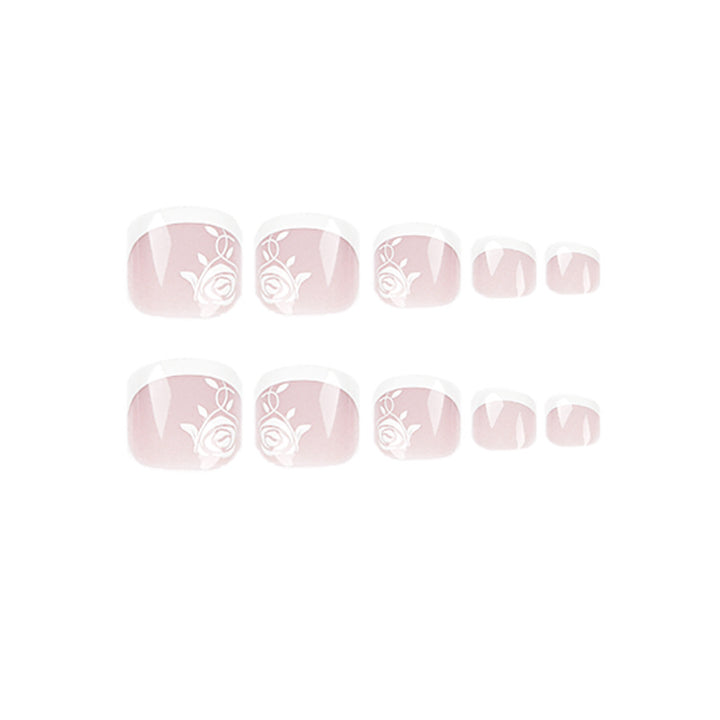 Artful toenail art in elegant French style Bowlift
