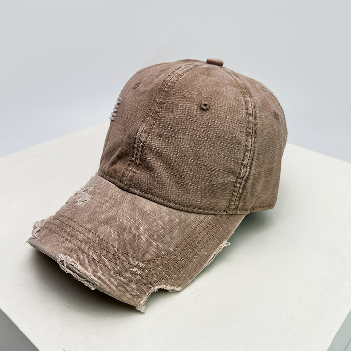 Men's Distressed Denim Baseball Hat Bowlift